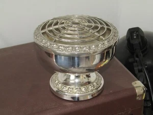Vintage Large 6" (15cm) Ianthe Silver Plated Rose Bowl & Frog lanthe England - Picture 1 of 9