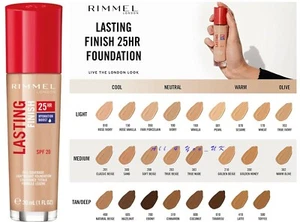 Rimmel Lasting Finish Foundation 25-Hour SPF 20 - 30ml - Picture 1 of 15