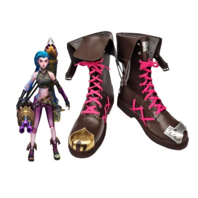 Arcane:League of Legends Jinx Juegos con disfraces Botas Largas Unisex Fiesta Cos Zapatos Foto 1 de 4