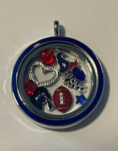 Houston Texans NFL Memory Charm Locket w/ 22 IN chain NEW - Picture 1 of 3