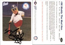 Muddy Signed 1997 Best Toledo Mud Hens #33 Card Toledo Mud Hens Auto AU