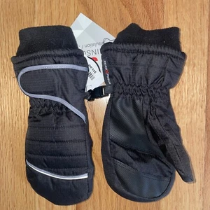 Waterproof Child’s S/M Black Mittens - Picture 1 of 2