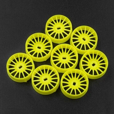 Yeah Racing WL-0167FYW Plastic Narrow Rim Set 8.5mm Yellow for 1/28 AWD Mini-Z - Image 1 of 3
