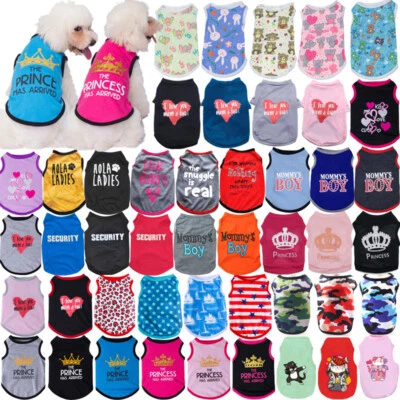 Cute Pet Clothes Cat Small Dog T-Shirt for Puppy Chihuahua Vest Clothing Summer⇓ - Image 1 of 4