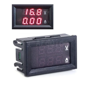 DC 0-100V 10A LED Digital Volt Amp Voltmeter Ammeter Gauge Dual Red Panel - Bild 1 von 5