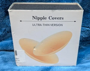 2 Pairs Reusable Adhesive Ultra Thin Silicone Nipple Cover Round Pasties - Picture 1 of 5