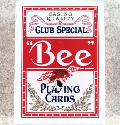 Bee Casino Poker Normal Index Red Card Game Playing Cards Poker Casino Punched - Image 1 of 3