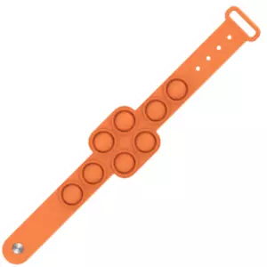Pulsera Push Pop Bubble Pop Calmante Juguete Pulsera Sensorial Color Sólido Naranja - Imagen 1 de 4