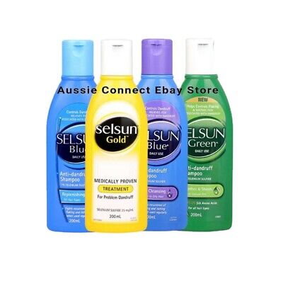 Selsun Blue/Green/Gold Anti Dandruff Shampoo 200ml Full Range • 13.57€
