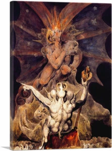 ARTCANVAS The Number of the Beast is 666 Leinwand Kunstdruck von William Blake - Bild 1 von 11