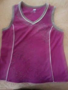 SJB Active Woman Sleeveless Tank Top Purple with Gray Splashes Sz:M/P EUC - Picture 1 of 3