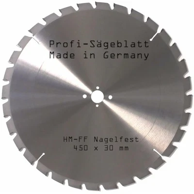 HM Kreissägeblatt 450 x 30 mm FF Nagelfest 32Z Bauholz Sägeblatt Made in Germany - Bild 1 von 4
