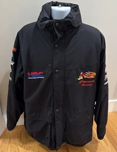 Chaqueta de carreras Honda vintage para hombre XL Rider Woody Woodpecker motocicleta negra - Imagen 1 de 20