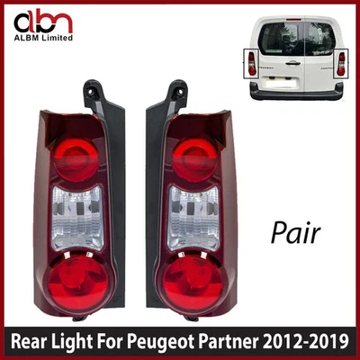 Peugeot Partner Mk2 Van 2012-2019 2 Door Rear Tail Light Lamp Right & Left Side - Image 1 of 4