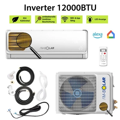 Split Klimaanlage 12000BTU Klimagerät Inverter WLAN 3,5kW Splitgerät 3m Leitung - Bild 1 von 4