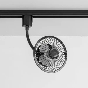 Track Mounted H-Type Ceiling Black Fan Flexible Adjustable Angle Simple Desig... - Picture 1 of 7