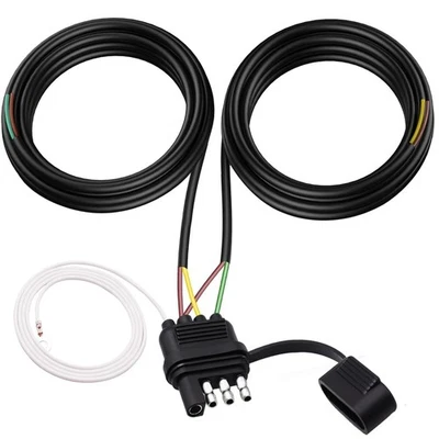 Arnés de cableado de remolque de 4 pines 5 cables 26 ft 16 AWG con cable revestido, remolque con Foto 1 de 4