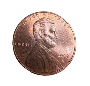 2022 D Lincoln Shield Penny Major Mint Crack Error Double Die Shield Lettering - Picture 1 of 21