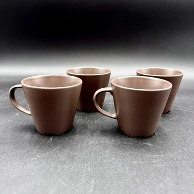 Juego de tazas de café IKEA DINERA de cerámica marrón mate de 3" de 6 oz/4 patas Tailandia Foto 1 de 4