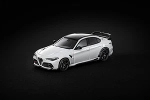 MOTORHELIX MH64009BTW 1/64 Alfa Romeo Giulia GTAm Trophy White Model Car - Picture 1 of 6