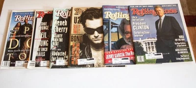 Rolling Stone Magazine-1993-Lot of 6-Spin Doctors, Neil Young, U2, Jerry Garcia - Image 1 of 4