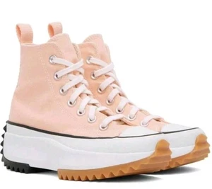 Converse Run Star Hike Hi Platform High Top Women's Size 7 Canvas Sneaker Coral - Picture 1 of 8