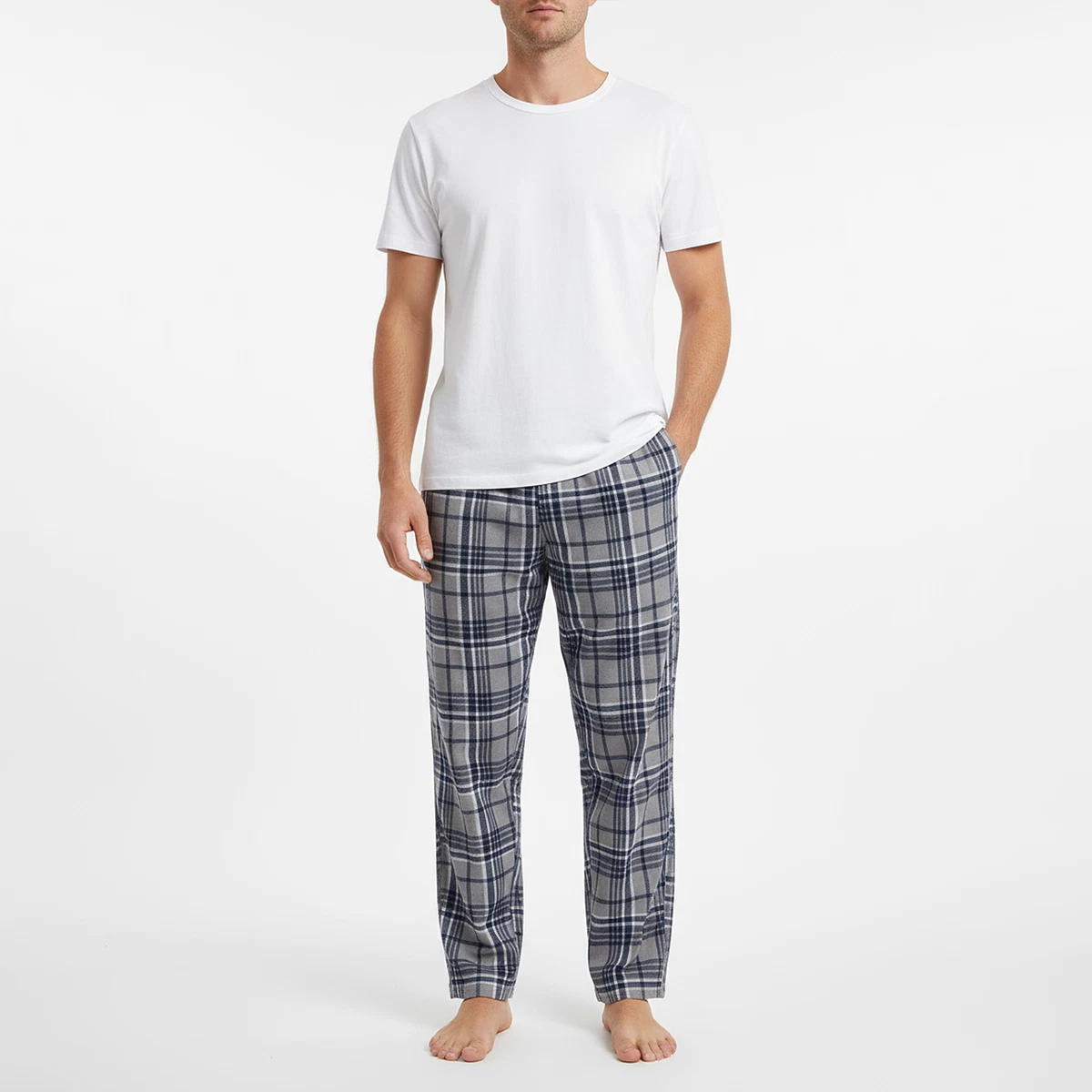 Herren Pyjama Aus Reiner Baumwolle