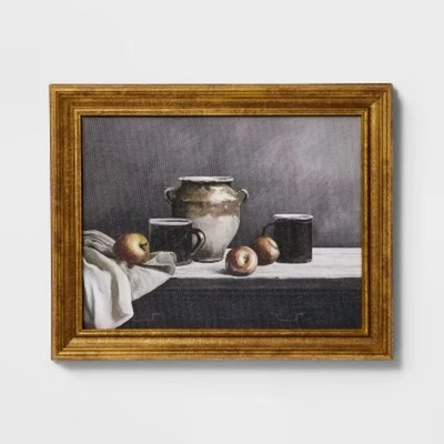 12" x 10" Moody Still Life Framed Wall Art Canvas - Threshold  - Image 1 of 3