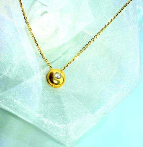 40 cm HALSKETTE + ANHÄNGER 750 GOLD GELBGOLD 18 KT 👍ein funkelnder BLICKFANG - Picture 1 of 4