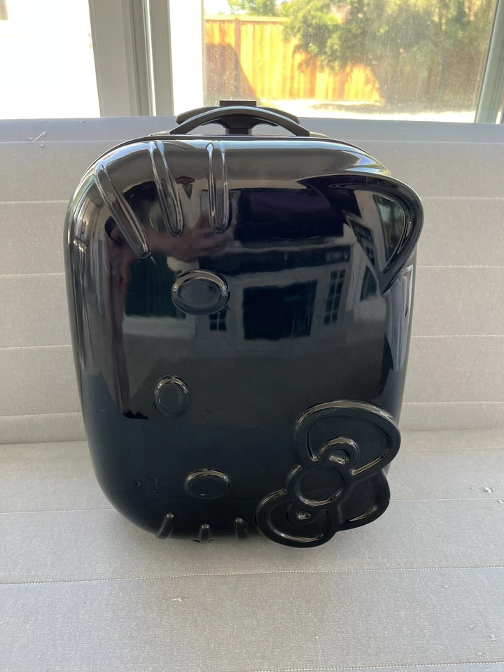 Hello Kitty Signature Hard Shell ABS Trolley Carry On Luggage/Suitcase Black - Image 1 of 4