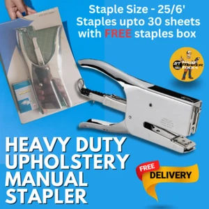 Heavy Duty Upholstery 26/6' Hand Stapler Desktop 30-sheet Manual Stapling Plier - Picture 1 of 3