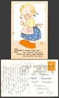 Mabel Lucie Attwell 1951 Old Postcard Heres A Smile From Me Bright Gay Warm 1665