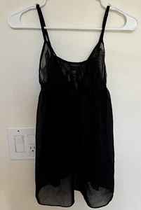 Victoria’s Secret Women’s Lace Sheer Teddy Lingerie Black Size L - Picture 1 of 7