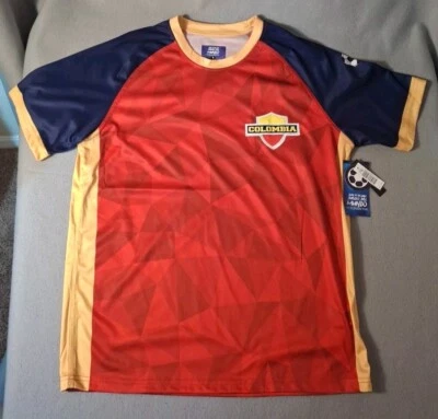 Juego Del Mundo Xcelsiusactive Soccer Jersey Shirt L Columbia Short Sleeve NWT - Image 1 of 4
