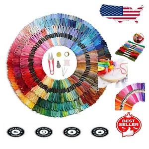 Luxury 300 Pcs Cotton Embroidery Threads with Accessories - Crafting Made Easy - Picture 1 of 8
