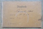 Altes Flugbuch mit Flugeintragungen Flugschule Perleberg Fw 44 / He 72 / Ar 66