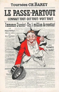 CPA PUBLICITE TOURNEES CH.BARRET LE PASSE PARTOUT - Imagen 1 de 1