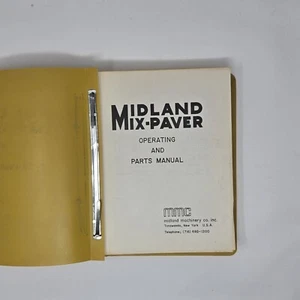 Midland Mix Paver Operating And Parts Manual Binder - Picture 1 of 3