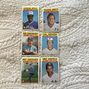 Lot of 6 - 1986 Topps American League All Star Baseball Cards - Bild 1 von 8