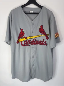St Louis Cardinals SGA MLB Gray Country Bob's Butto Jersey Men's XL Embroidered  - Picture 1 of 4