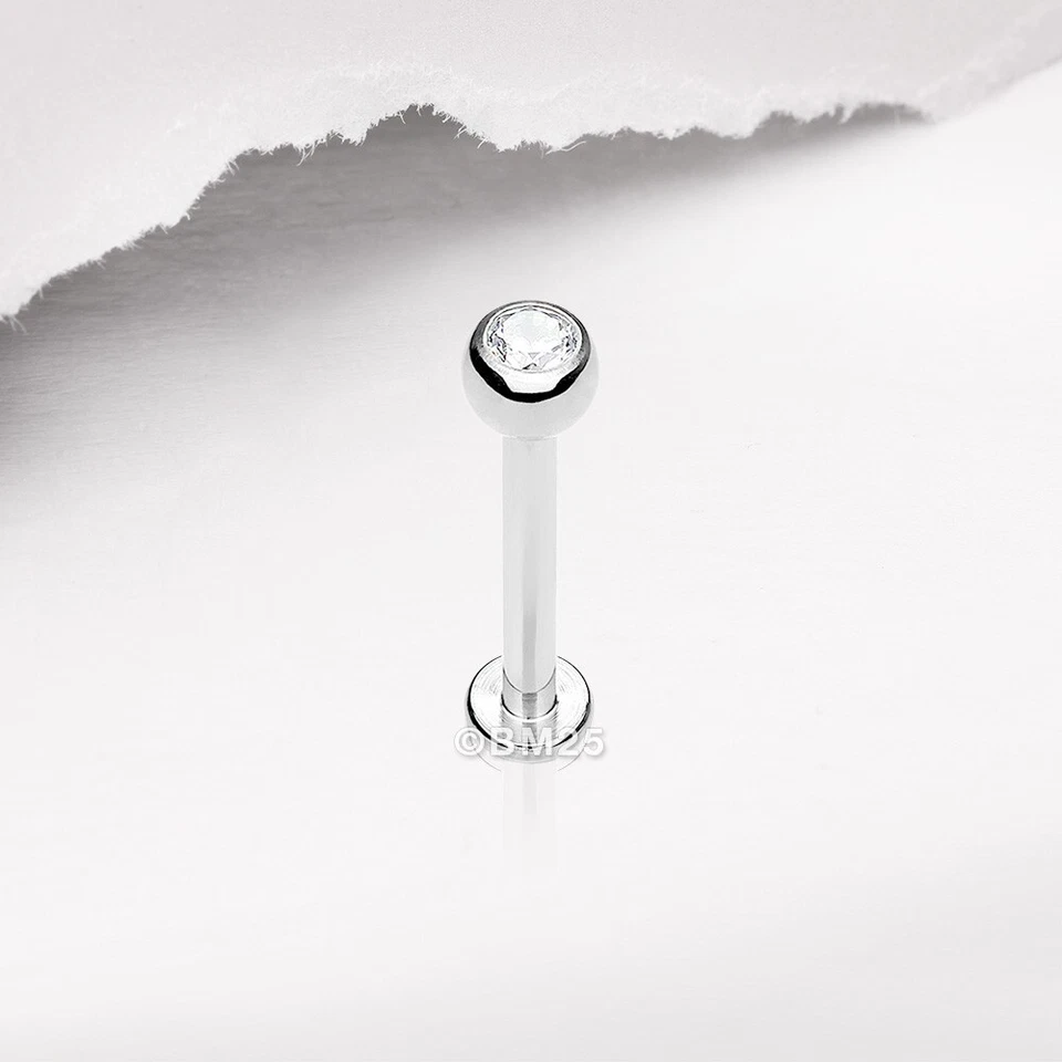 Labret superior bola gema ajuste prensado internamente roscado titanio grado implante Foto 1 de 1