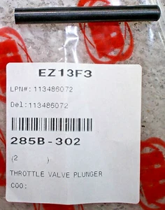 IR Throttle Valve Plunger 285B-302 for 1" Impact Wrench Models 285B, 285B-6 - Imagen 1 de 6