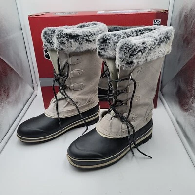 Khombu Emily Suede Leather Faux Fur Winter Snow Boot Sz 7 Grey - Image 1 of 4