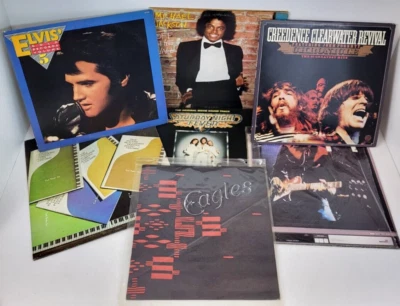 Lot of 6 Vinyl Creedence Clearwater Revival, MJackson, Elvis~Eagles Program Book - Image 1 of 4