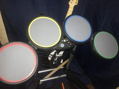 Rock Band  Guitar and Drum Set BUNDLE NO MIC , wired bundle fast shipping - Image 1 of 4