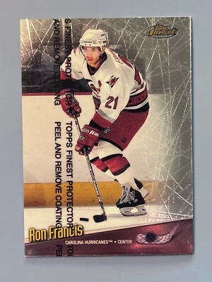 1998-99 TOPPS FINEST RON FRANCIS #50 CAROLINA HURRICANES HOF - Image 1 of 2