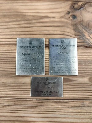 Lot of 3 metal plate Tag from frederique constant Watch - Image 1 of 4