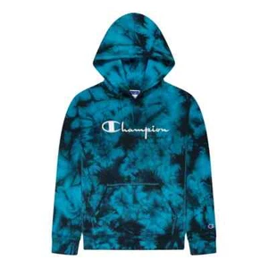 Champion Kid's C Life Tie-Dye "Teal" Hoodie Size Small & Medium Unisex Comfort - Picture 1 of 1