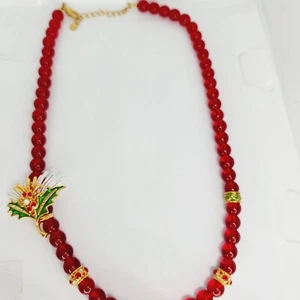 RARE MMA METROPOLITAN MUSEUM OF ART HOLIDAY HOLLY SPRING SWAROVSKI NECKLACE  - Picture 1 of 6