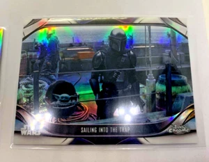 Star wars 2022 "Sailing into the Trap" #S2-14 Refractor The Mandalorian Topps - Picture 1 of 2